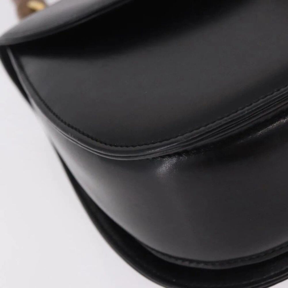 Gucci Vintage Convertible Bamboo Top Handle Leather Black Leather Handbag - Picture 11 of 16
